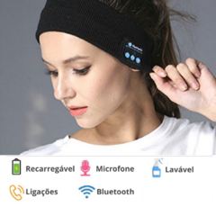 Faixa Com Fone Ouvido Bluetooth Sem Fio Wireless Headphone