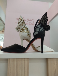 Scarpin butterfly preto - comprar online