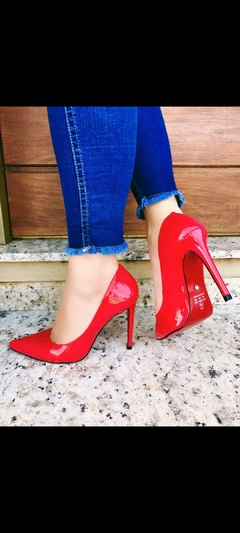 Scarpin vermelho 11cm