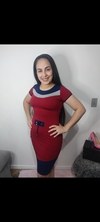 Vestido malha vermelho