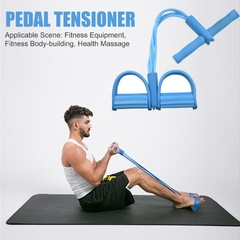 Exercitador de pedal de 4 tubos + exercitadores de coxa de perna de pvc ginástica esportiva - Promo Sense