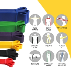 Faixa de resistência de látex para exercícios equipamento fitness - comprar online