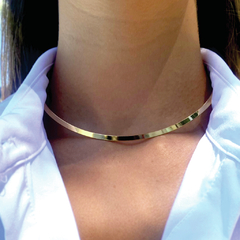 Choker Aro Liso Chapeada - comprar online