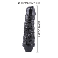 consolador negro con vibrador