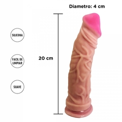 Dildo realistico suave y flexible ciber