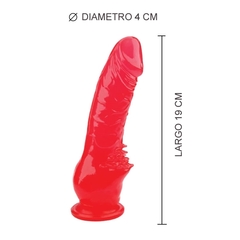 Dildo con solapa con estimulador de punto g