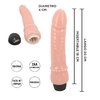 dildo vibrador con textura suave multivelocidad