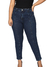 Calça Cropped Jeans com Recortes Tecido com Elastano Stretch Lycra Cintura Alta Plus Size Fact Jeans 5513 - comprar online