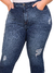 Calça Cropped Jeans Plus Size 5248 Strecht Lycra com fenda lateral na barra