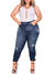 Calça Cropped Jeans Plus Size 5248 Strecht Lycra com fenda lateral na barra - comprar online