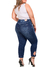 Calça Cropped Jeans Plus Size 5248 Strecht Lycra com fenda lateral na barra