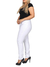 Calça Skinny Branca Plus Size Cintura Alta Sarja Elastano Strecht conforto e estilo 5445 - Fact Jeans
