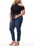 Calça Cropped Jeans Cintura Alta 5683 Plus Size Elastano Strecht - comprar online