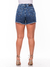 Imagem do Shorts Feminino Jeans Barra Desfiada 5701 Tecido com Elastano Stretch Lycra Cintura Média Fact Jeans