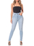 Calça Skinny Jeans Básica com Stretch Lycra Cintura Média Cós Duplo Fact Jeans 5775