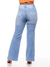 Calça Jeans Wideleg Feminina 5792 Strecht Lycra Elastano super conforto Bordado Floral Lavagem Delavê - Fact Jeans
