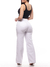 Calça Wide Leg Sarja Branca 5808 Modelagem Comfy Elegante Tecido Premium com Elastano Strech Lycra Cintura Média Fact Jeans na internet