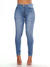 Calça Skinny Cintura Média 5841 Elastano Conforto Lavagem Média com Bigodes - Fact Jeans