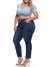 Calça Cropped Jeans 5891 com Detalhe na Barra Tecido Premium Grosso Encorpado Modelagem Levanta Bumbum Chapa Barriga Cintura Alta Plus Size Fact Jean - comprar online