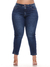 Calça Cropped Jeans 5891 com Detalhe na Barra Tecido Premium Grosso Encorpado Modelagem Levanta Bumbum Chapa Barriga Cintura Alta Plus Size Fact Jean - Fact Jeans