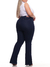 Calça Bootcut Flare Jeans 5893 Escuro Tecido Premium Leve Macio com Elastano Strech Lycra Modelagem Chapa Barriga Bolso Embutido Cintura Alta Plus Size Fact Jeans na internet