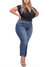 Calça Cropped Jeans Barra com Ziper 5907 Tecido Grosso Encorpado com Elastano Strech Lycra Modelagem Chapa Barriga Levanta Bumbum Cintura Alta Plus Size Fact Jeans