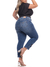 Calça Cropped Jeans Barra com Ziper 5907 Tecido Grosso Encorpado com Elastano Strech Lycra Modelagem Chapa Barriga Levanta Bumbum Cintura Alta Plus Size Fact Jeans na internet