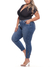 Calça Cropped Jeans Barra com Ziper 5907 Tecido Grosso Encorpado com Elastano Strech Lycra Modelagem Chapa Barriga Levanta Bumbum Cintura Alta Plus Size Fact Jeans - Fact Jeans