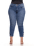 Calça Cropped Jeans Barra com Ziper 5907 Tecido Grosso Encorpado com Elastano Strech Lycra Modelagem Chapa Barriga Levanta Bumbum Cintura Alta Plus Size Fact Jeans - loja online