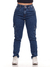 Calça Mom Cargo Jeans 5915 Tecido Premium com Elastano Strech Lycra Modelagem Solta Confortável Comfy Jeans Cós com Elástico Cintura Alta Fact Jeans - Fact Jeans