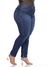 Calça Cigarrete Jeans 5944 Lavagem Estonada Tecido Premium Macio com Elastano Strech Lycra Levanta Bumbum Chapa Barriga Cintura Alta Plus Size