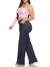 Calça Wide Leg Jeans Escura 5946 Modelagem Confortável Comfy Tecido Premium Macio com Muito Elastano Strech Lycra Elástico modelador Cintura Média na internet