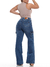 Calça Wide Leg Jeans 5952 Bolso Cargo Modelagem Confortável Comfy Tecido Premium Encorpado Cintura Média Fact Jeans SKU: sz24081077 na internet