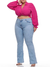 Calça Bootcut Jeans 5969 Lavagem Delavê Plus Size Tecido Premium Macio com Elastano Strech Lycra Cintura Alta Fact Jeans