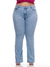 Calça Bootcut Jeans 5969 Lavagem Delavê Plus Size Tecido Premium Macio com Elastano Strech Lycra Cintura Alta Fact Jeans - Fact Jeans