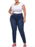 Calça Skinny Jeans Básica 5973 Estonada Tecido Macio com Elastano Strech Lycra Modelagem Chapa Barriga Levanta Bumbum Cintura Alta Plus Size Fact J