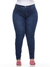 Calça Skinny Jeans Básica 5973 Estonada Tecido Macio com Elastano Strech Lycra Modelagem Chapa Barriga Levanta Bumbum Cintura Alta Plus Size Fact J - Fact Jeans