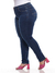 Calça Skinny Jeans Básica 5973 Estonada Tecido Macio com Elastano Strech Lycra Modelagem Chapa Barriga Levanta Bumbum Cintura Alta Plus Size Fact J - loja online