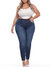 Calça Skinny Jeans Básica 5974Tecido Macio com Elastano Strech Lycra Modelagem Chapa Barriga Levanta Bumbum Cintura Alta Plus Size Fact J