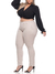 Calça Cigarrete Sarja Colorida Plus Size Cintura Alta Com Elastano 5983 - loja online