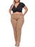 Calça Cigarrete Sarja Colorida Plus Size Cintura Alta Com Elastano 5983