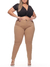 Calça Cigarrete Sarja Colorida Plus Size Cintura Alta Com Elastano 5983 - comprar online