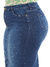 Saia Midi Jeans 5988 Fenda Frontal Lavagem Estonada Tecido Premium com Elastano Lycra Stretch Fact Jeans