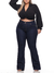 Calça Bootcut Flare 5994 Jeans Escuro Tecido Premium Leve Macio com Elastano Lycra Modelagem Chapa Barriga Bolso Embutido Cintura Alta Plus Size Fac - comprar online