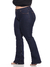 Calça Bootcut Flare 5994 Jeans Escuro Tecido Premium Leve Macio com Elastano Lycra Modelagem Chapa Barriga Bolso Embutido Cintura Alta Plus Size Fac - loja online