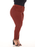 Imagem do Calça Cropped Sarja Colorida Plus Size Cintura Alta Barra Bordada