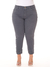 Imagem do Calça Cropped Sarja Colorida Plus Size Cintura Alta Barra Bordada