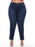 Calça Cigarrete Jeans Barra com Ziper 6006 Tecido Premium com Elastano Strech Lycra Modelagem Levanta Bumbum Chapa Barriga Cintura Alta Plus Size Fac - Fact Jeans