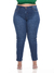 Calça Cigarrete Jeans Básico 6023 Tecido Premium com Elastano Strech Lycra Modelagem Levanta Bumbum Chapa Barriga Cintura Alta Plus Size Fact Jeans - Fact Jeans