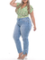 Calça Cigarrete Jeans 6030 Básica Clara Tecido Premium Macio com Elastano Strech Lycra Levanta Bumbum Chapa Barriga Cintura Alta Plus Size Fact - comprar online